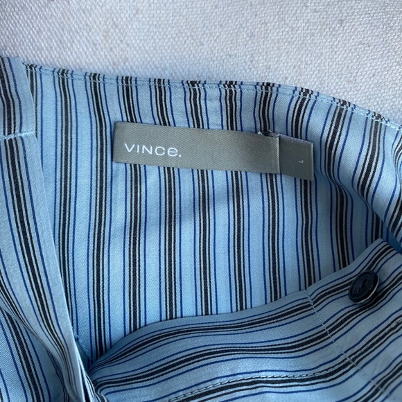 VINCE Womens Oversized Silk Button Down Shirt L - Picture 5 of 6